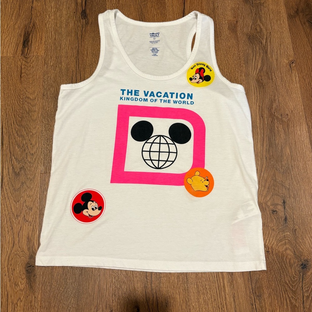 White Disney Tank Top with Graphic Print
